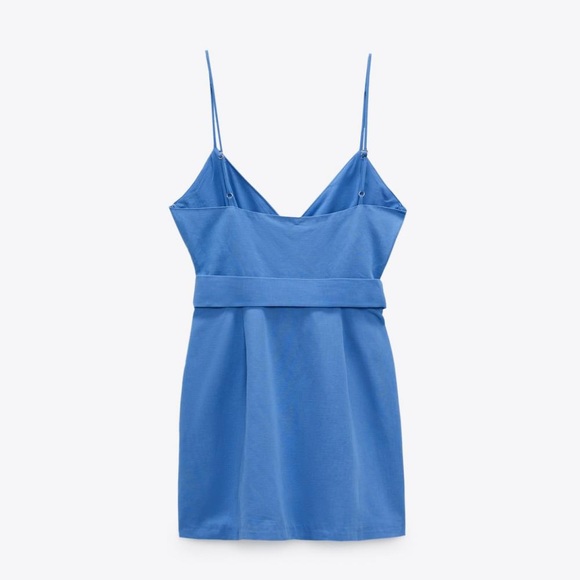 Zara Linen-Blend Belted Dress - Picture 3 of 7